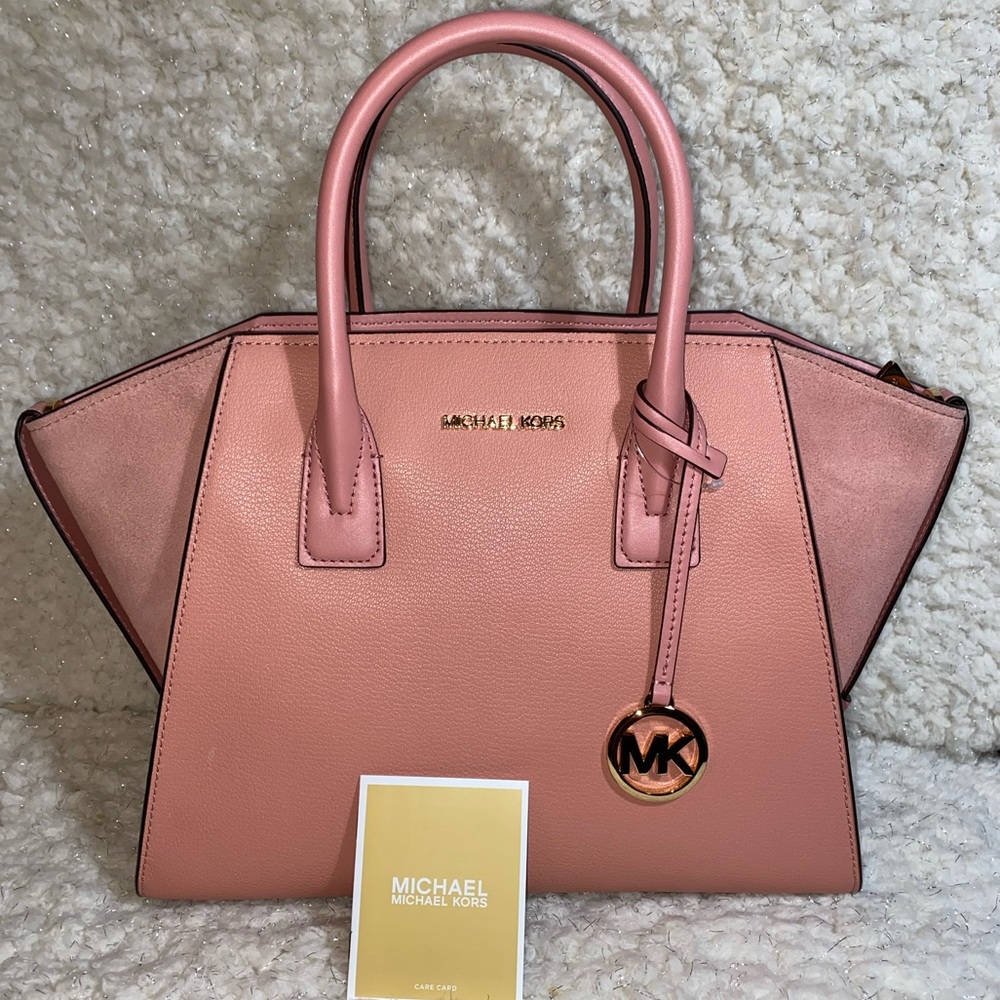 🌹MICHAEL KORS LARGE AVRIL LEATHER SATCHEL with SATIN DUST BAG - Picture 4 of 13